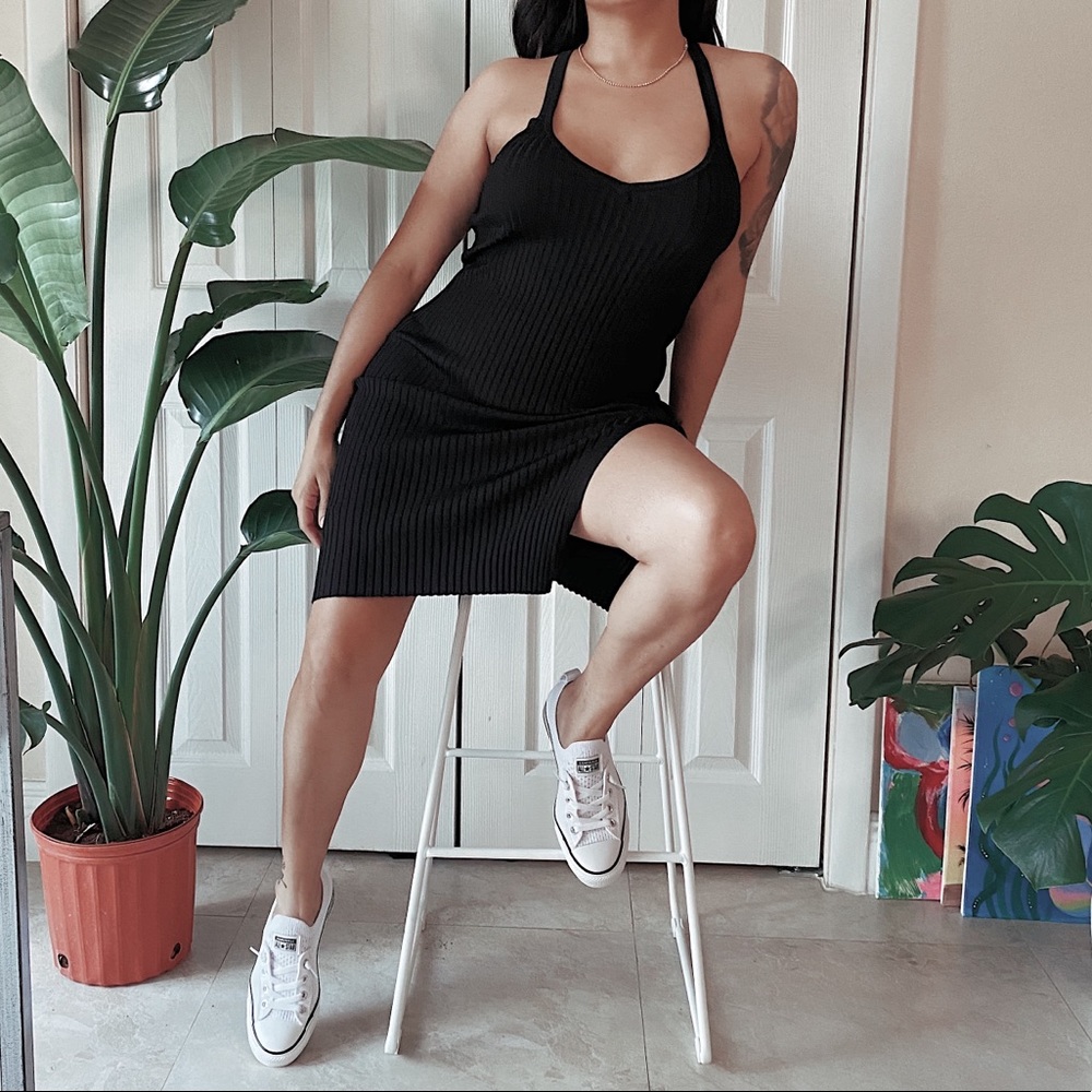 Black Stretchy BCBG spaghetti strap dress